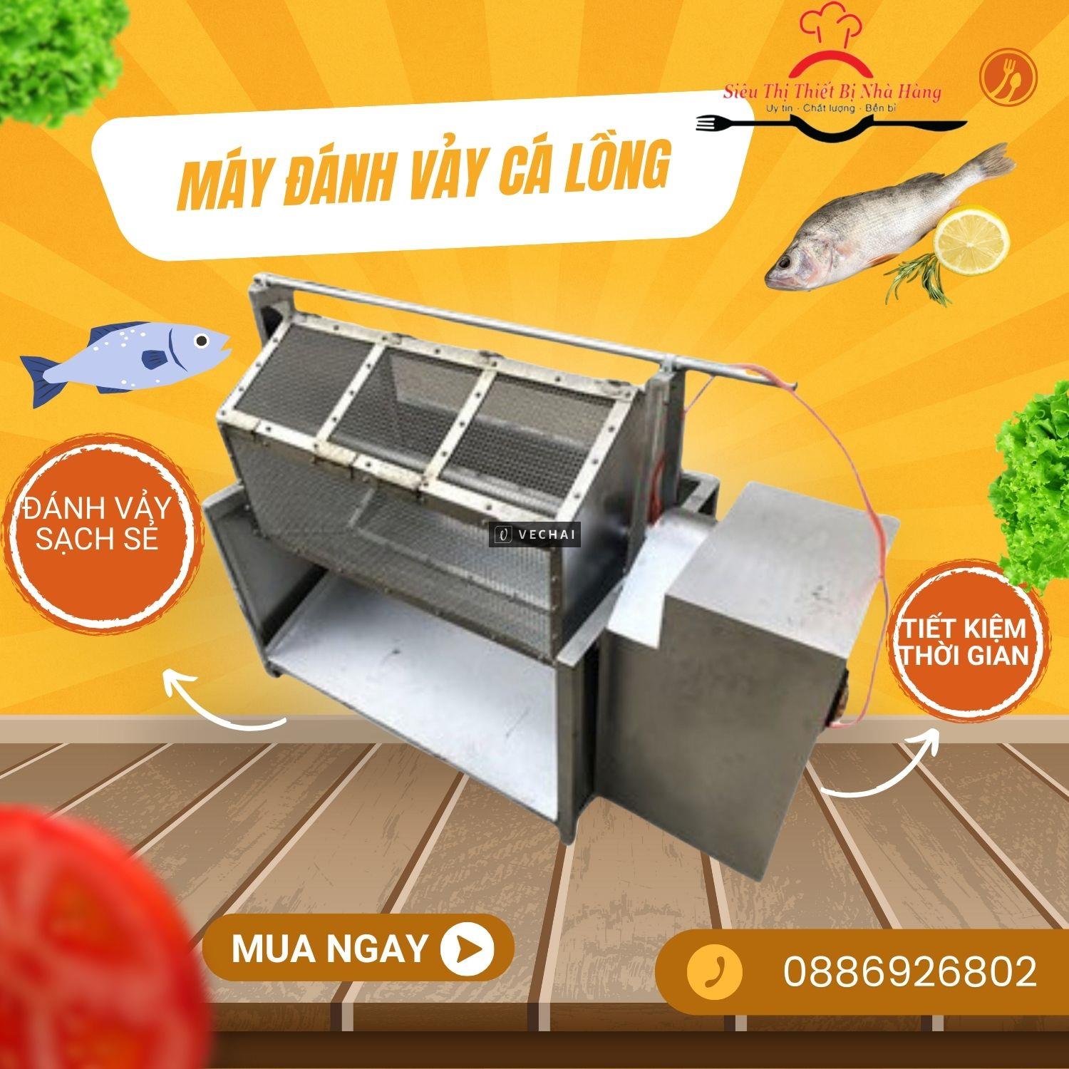 Máy đánh vảy cá lồng