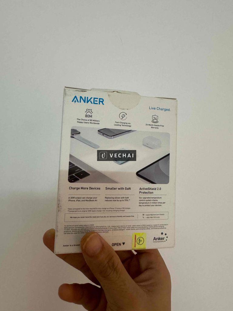 Củ sạc Anker 30W A2147 xanh dương