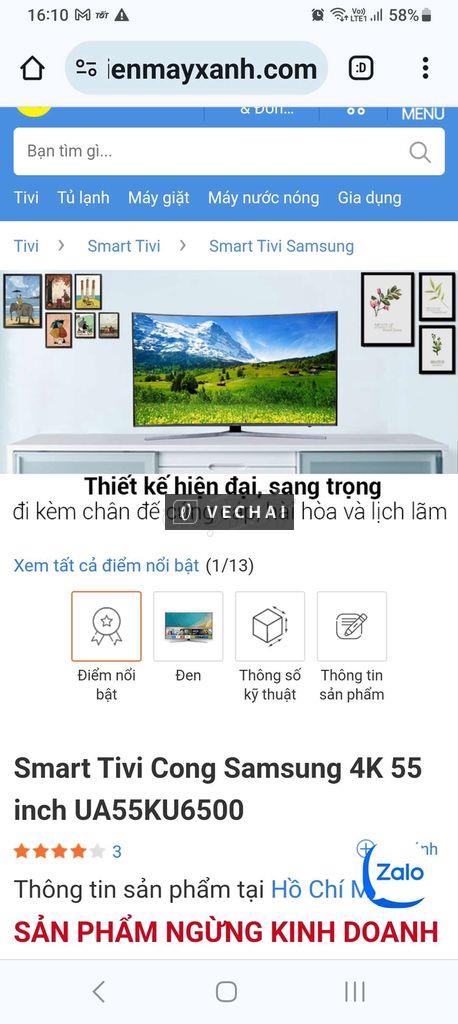 Tivi 55in samsung màn hình cong 4k