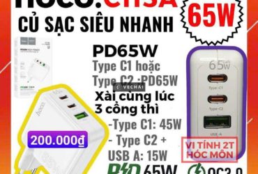 Củ sạc siêu nhanh 65W hoco c115A