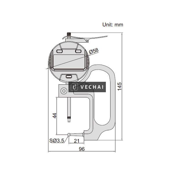 Đồng hồ đo dộ dày ống điện tử INSIZE 2876-10 (0-10mm/0-0.4")