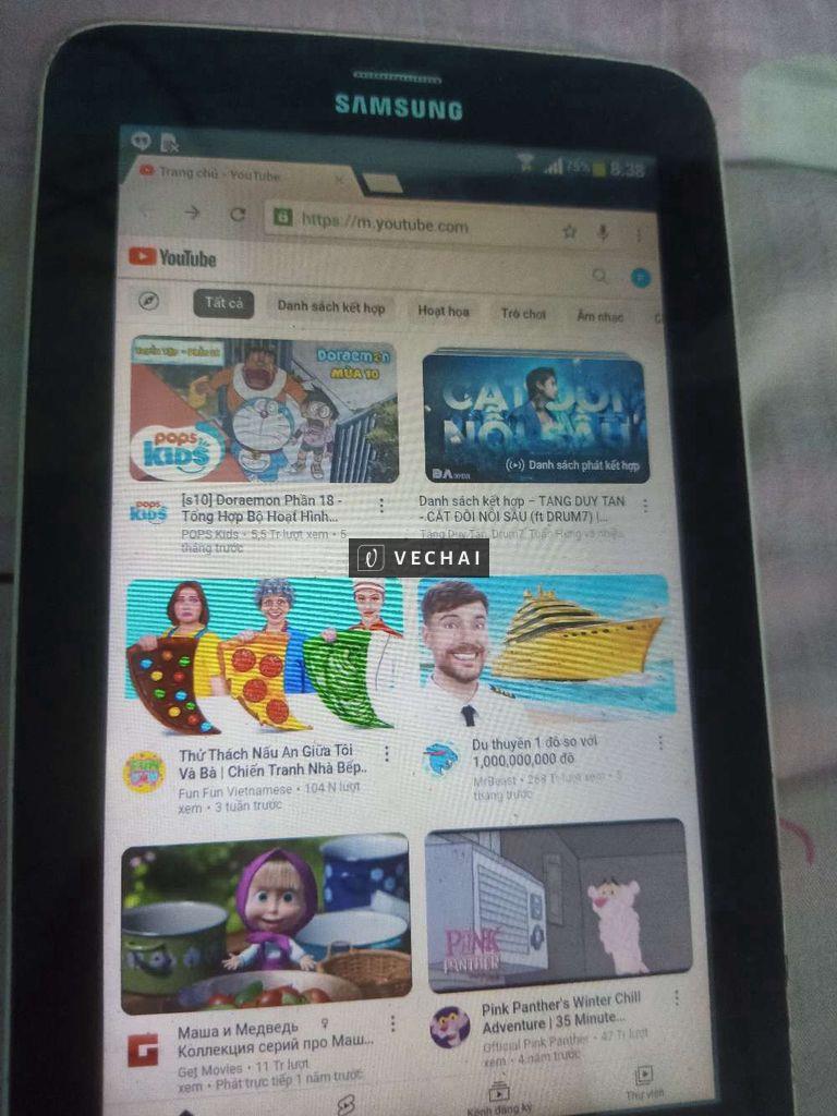 Samsung Tab 3 pin trâu xem youtube ,đọc báo