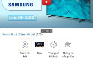 Tivi Samsung model UA65BU8000KXXV