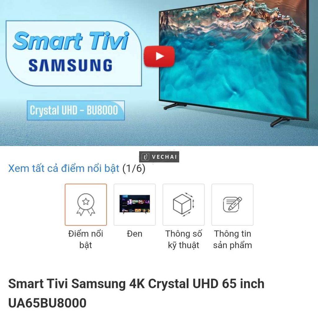 Tivi Samsung model UA65BU8000KXXV