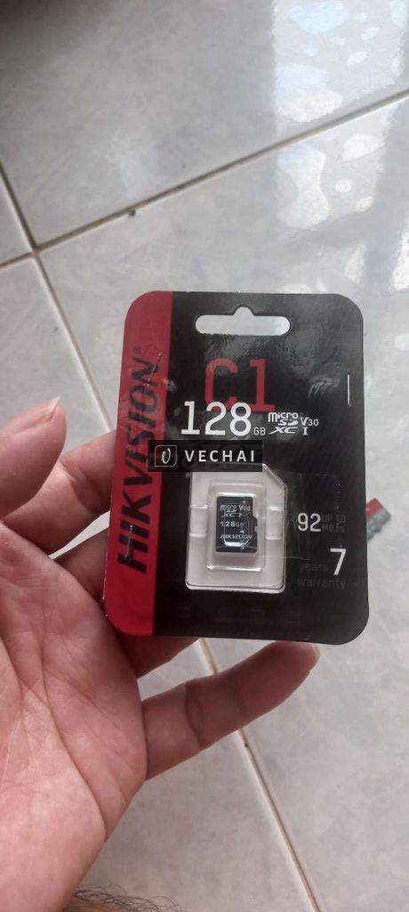 2 thẻ nhớ 128g sandisk, hik 300k