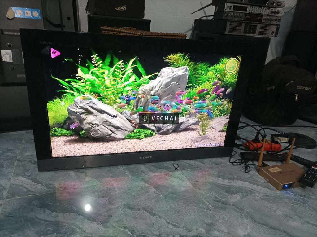 Tivi sony 32in kèm hop box 4k giong noi