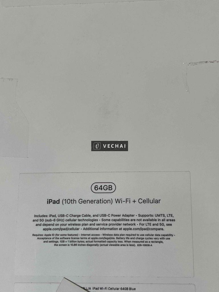 iPad Gen 10 64GB 5G Blue Open Box BH 9/2024