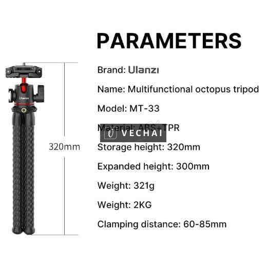 ULANZI MT-33 – Chân Tripod bạch tuộc