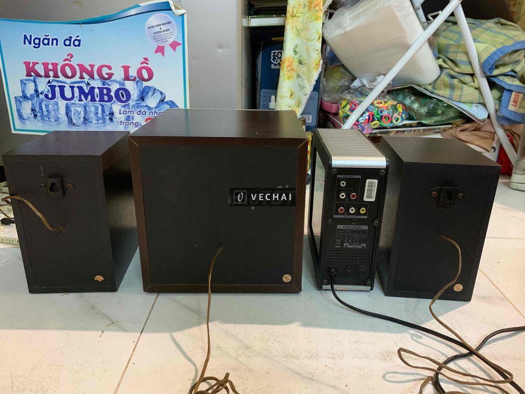 Bộ loa vi tính 2.1 Microlab loa gỗ màu cánh dán kh