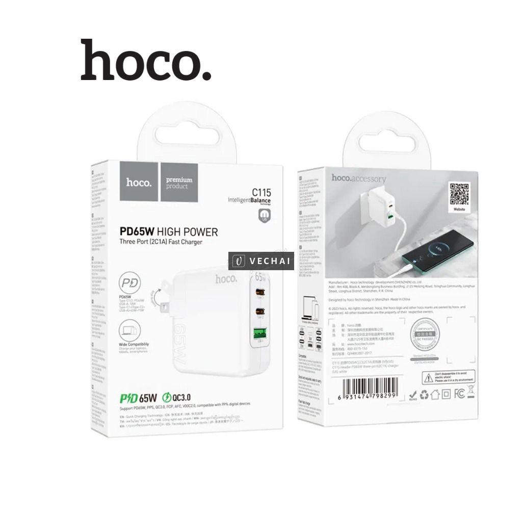 Cốc sạc nhanh đa năng Hoco C115