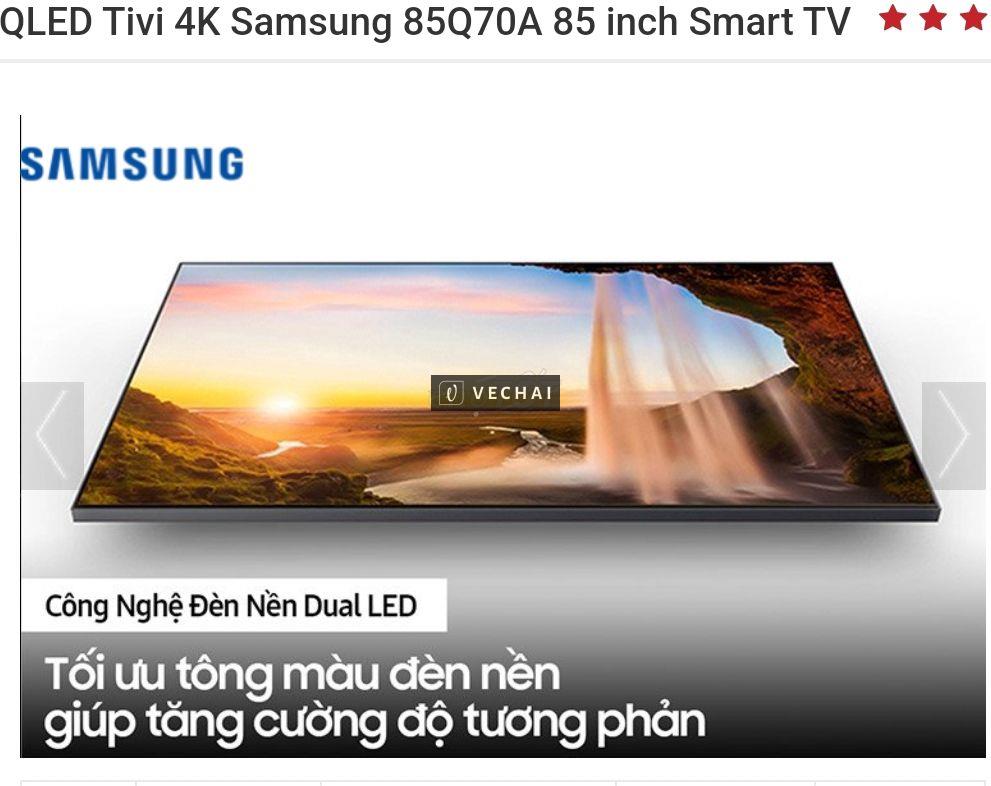 Tivi 85in 4K to khổng lồ SAMSUNG QLED 85Q70A 120HZ