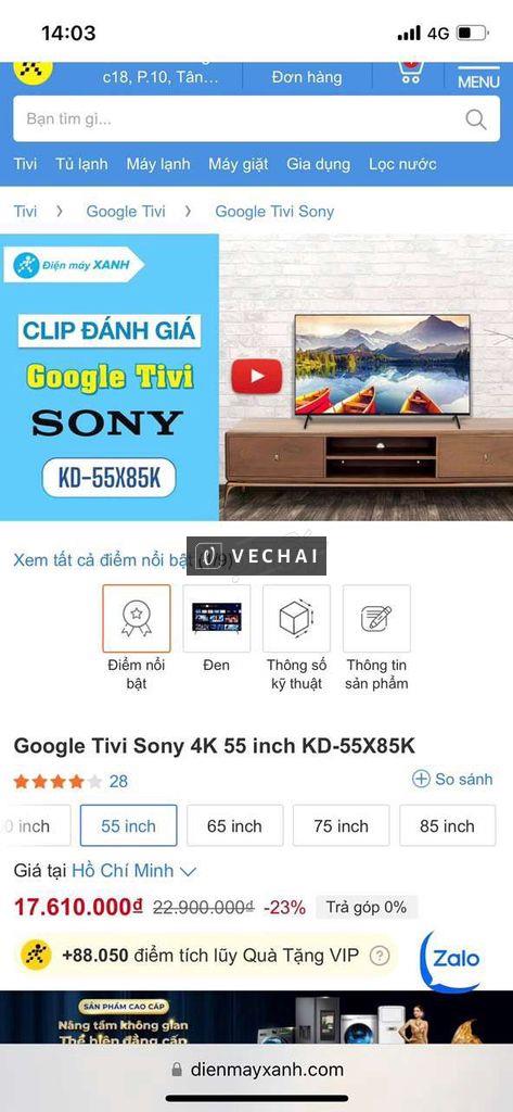 Dư kg xài cần thanh lý tivi 55inch