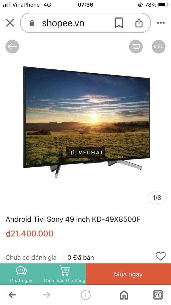 thanh lý TIVI sony 49in