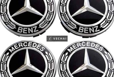 Bộ 4 nắp chụp mâm bánh xe 75mm cho xe hơi Mercedes