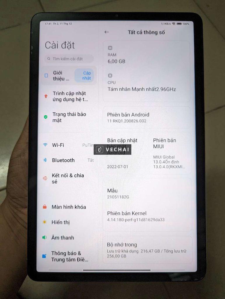 Xiaomi Mi Pad 5 ram 6/256G Snap860 đẹp 99%%