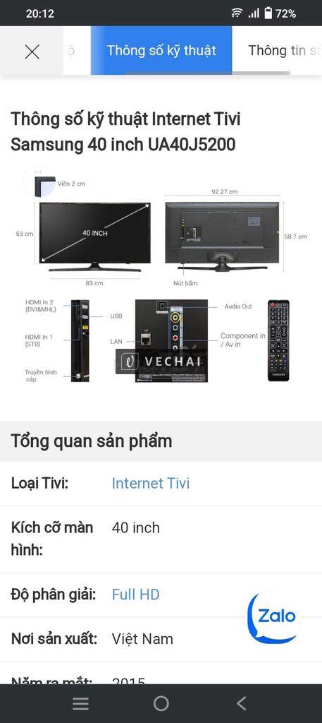 Tivi Samsung UA40J5200AK 40inch