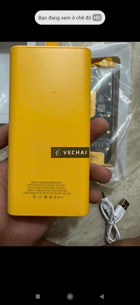 Sạc dựphòng 20.000mAH,66w,mới,sạc rấtnhanh,an toàn