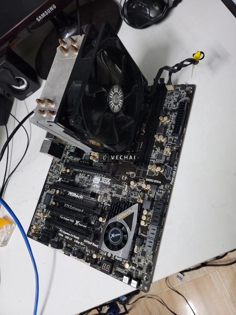 Xác combo Asrock X79 kèm CPU xeon + Tản Coole