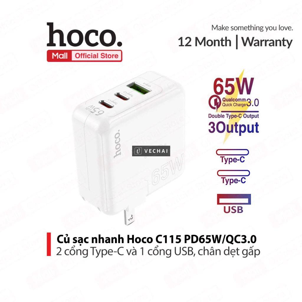 Cốc sạc nhanh đa năng Hoco C115