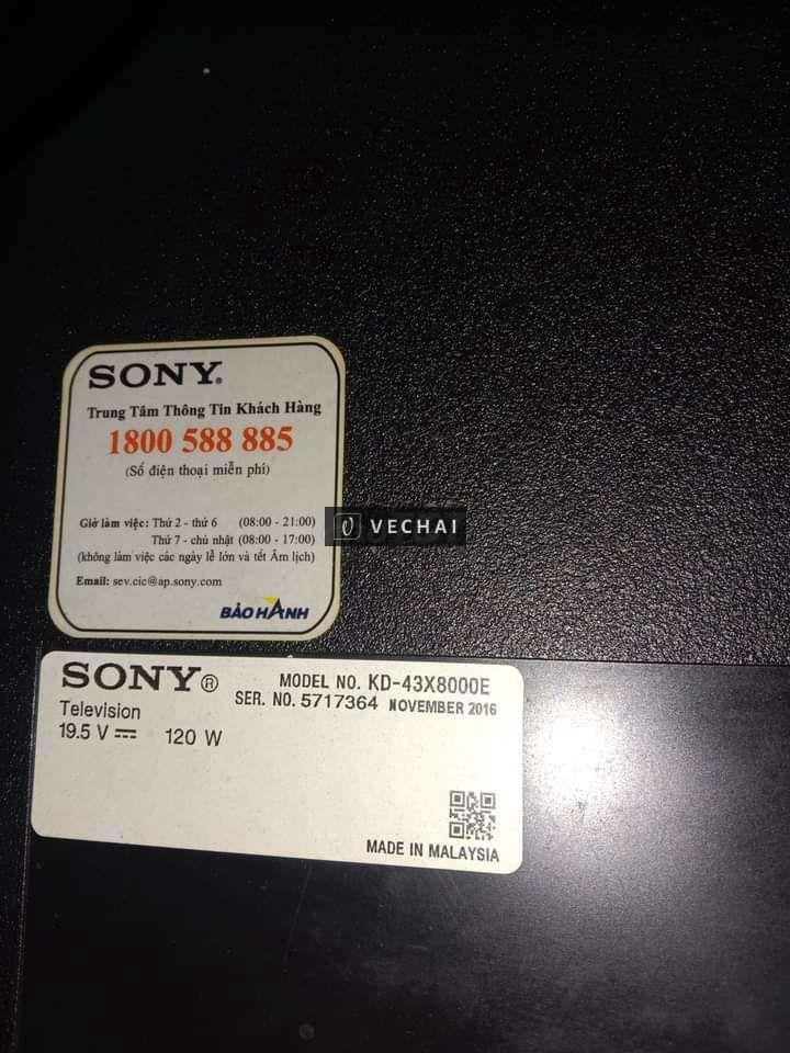 Bán sát tivi sony 43X8000e