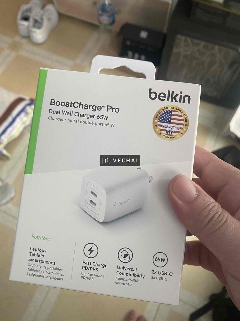 Sạc Nhanh Belkin 65W 2 Cổng Type-C Mới