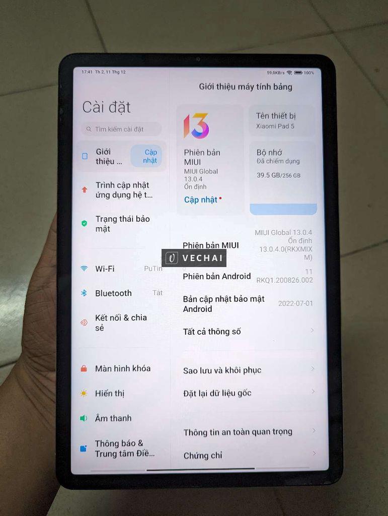 Xiaomi Mi Pad 5 ram 6/256G Snap860 đẹp 99%%