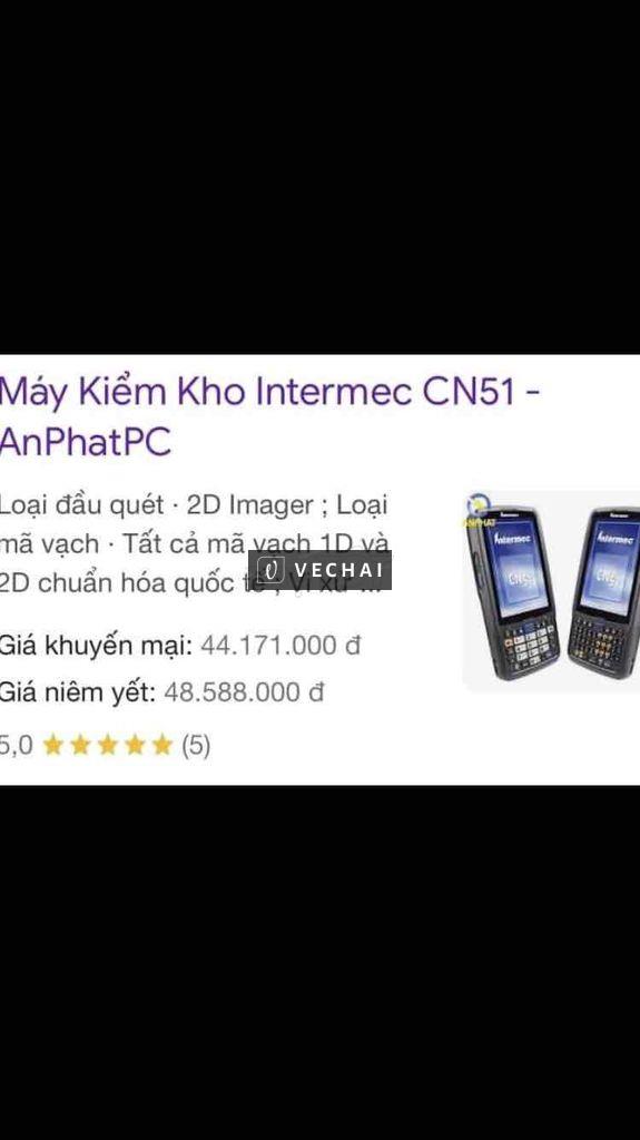 Xác zin máy kiểm kho Intermec CN51 có sim hư mic