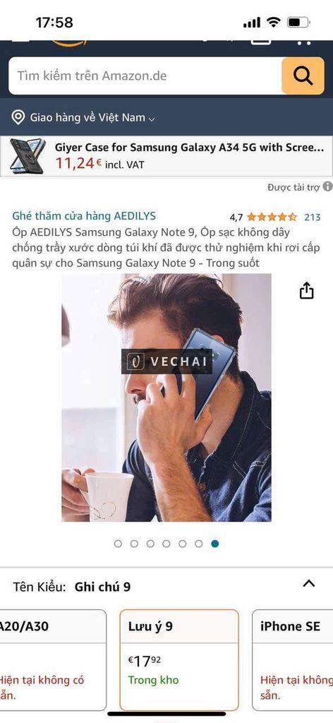 Ốp AEDILYS Samsung Galaxy Note 9