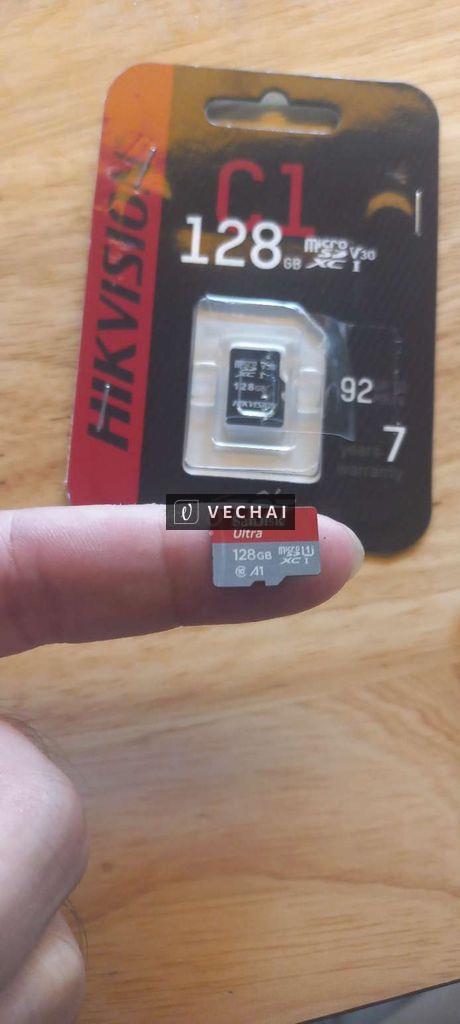 2 thẻ nhớ 128g sandisk, hik 300k