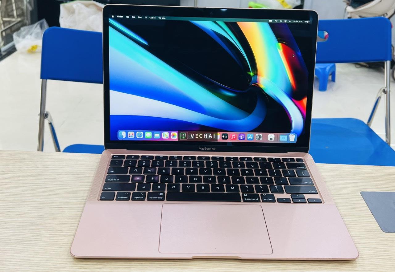 – MacBook air 2020 i3 Ram 8Gb SSD 256Gb chính hãng Gold  – Máy Màu Gold đang trọng, máy mỏng nhẹ thi