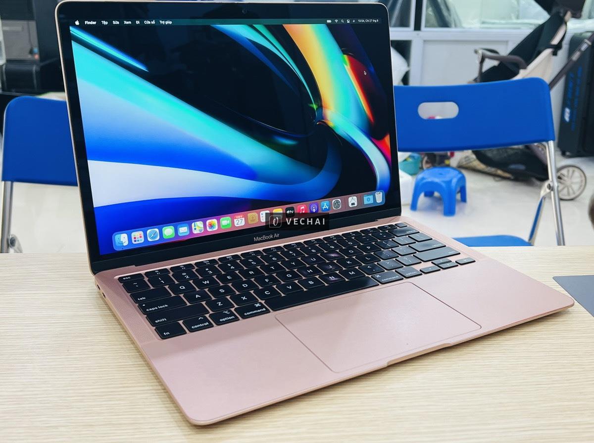 – MacBook air 2020 i3 Ram 8Gb SSD 256Gb chính hãng Gold  – Máy Màu Gold đang trọng, máy mỏng nhẹ thi