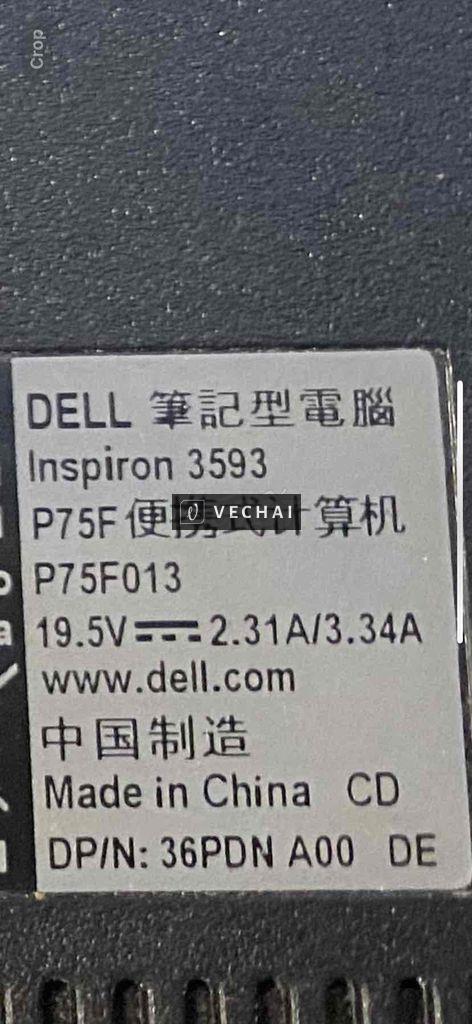 Laptop Dell In3593 i5 1035G1/12GB/512GB ( xác)
