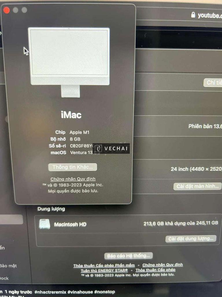 Imac 2021, máy đẹp keng, full box, phím + chuột