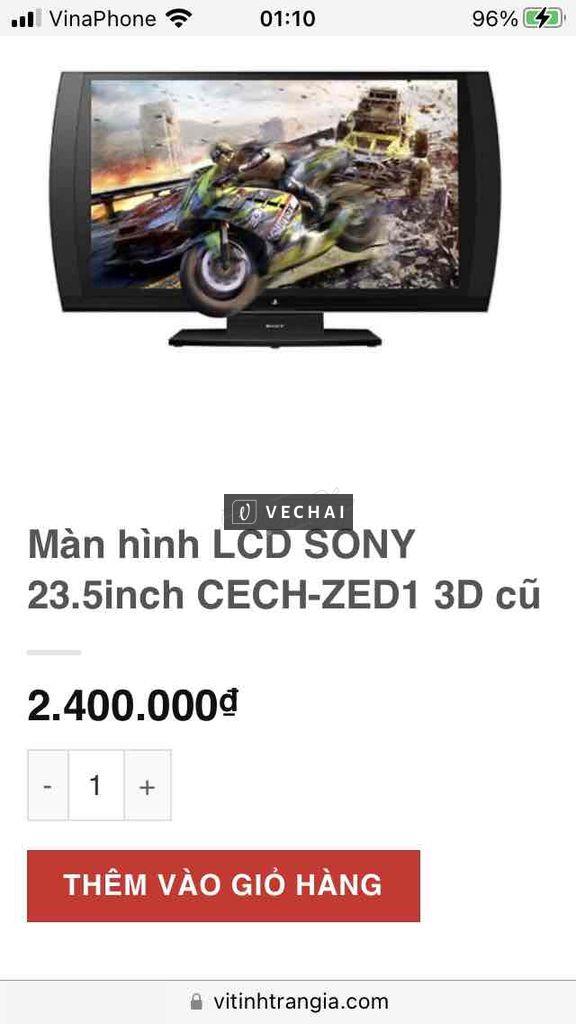 LCD Monitor 24inch Sony PS 3D vip một thời 500USD