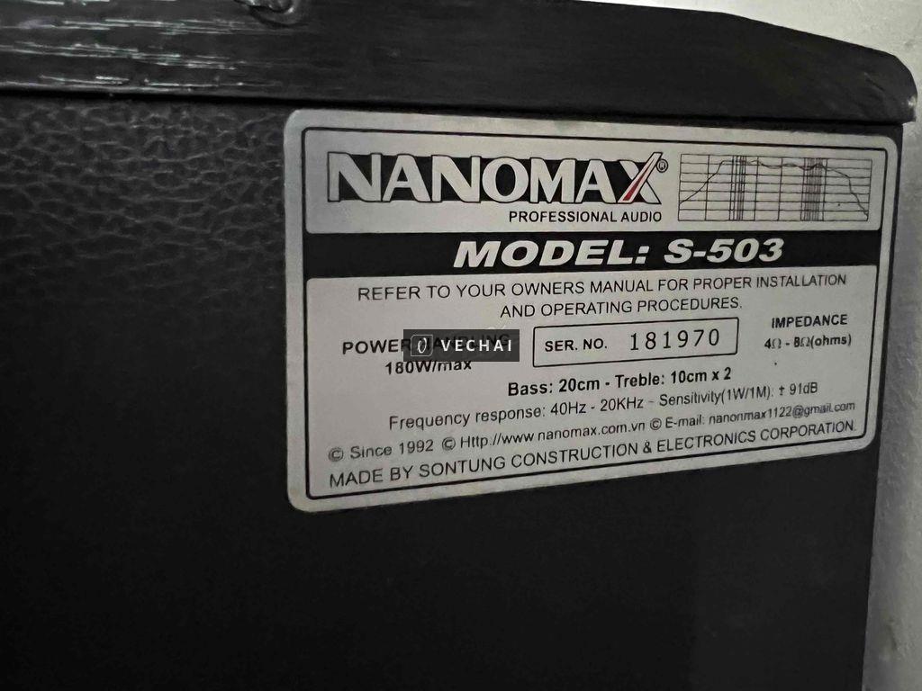 Dư cần bán loa Nanomax s503