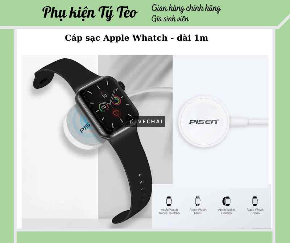 Cáp sạc Apple Wacth chính hãng PISEN – BH 6 Tháng