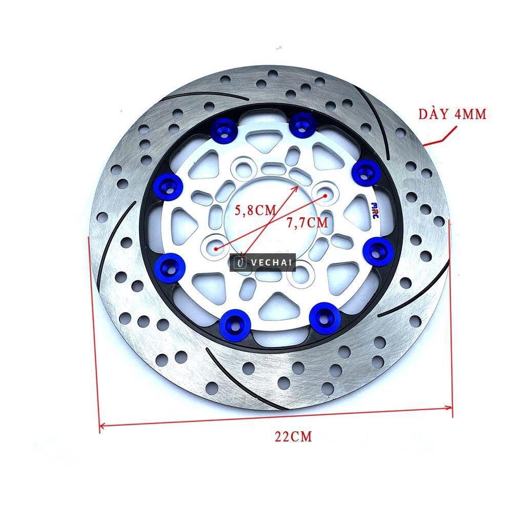 Đĩa Thắng Trước 220MM MRC 4 Lỗ Gắn Nhiều Loại Xe