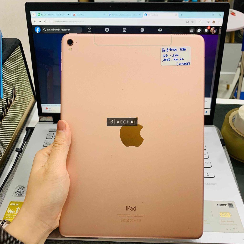 iPad Pro 9.7inch 128G hồng zp/a, sườn 98%, pin 100