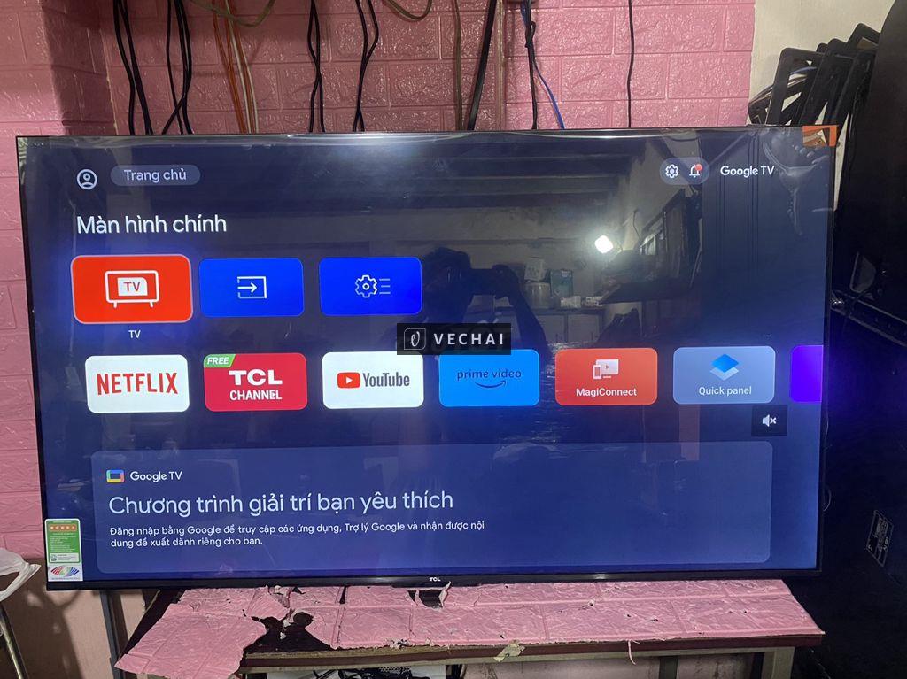 Google Tivi TCL 4K 55 inch (55P638) tivi mới 99%