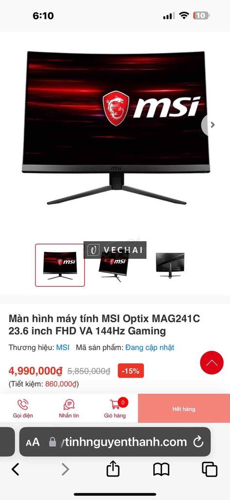 Bán xác màn hình MSI MAG241C