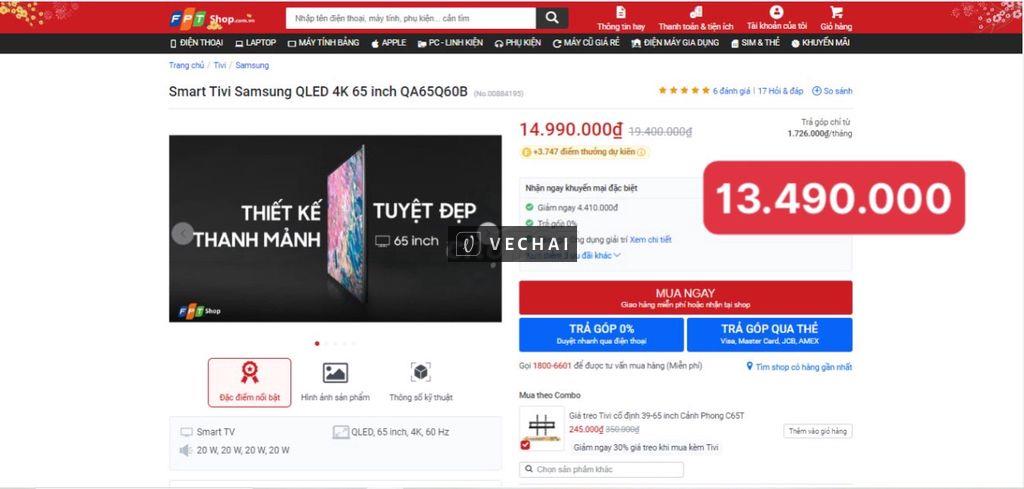 Tivi Xiaomi – Samsung hàng mới FPT bảo hành 2 năm