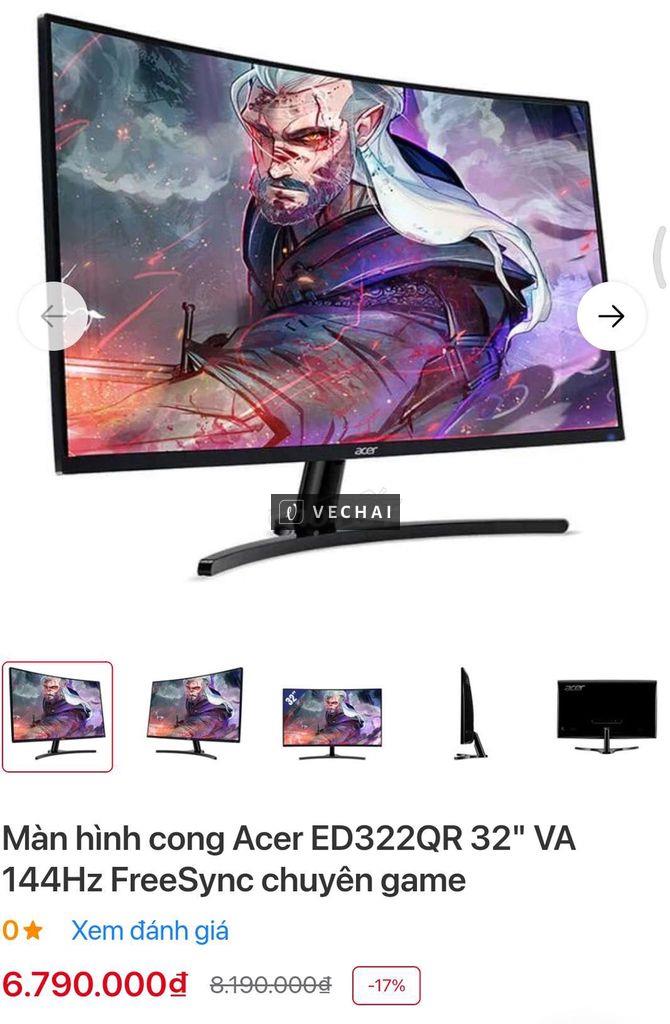 Thanh lý màn hình cong gaming Acer 32 inch 144Hz