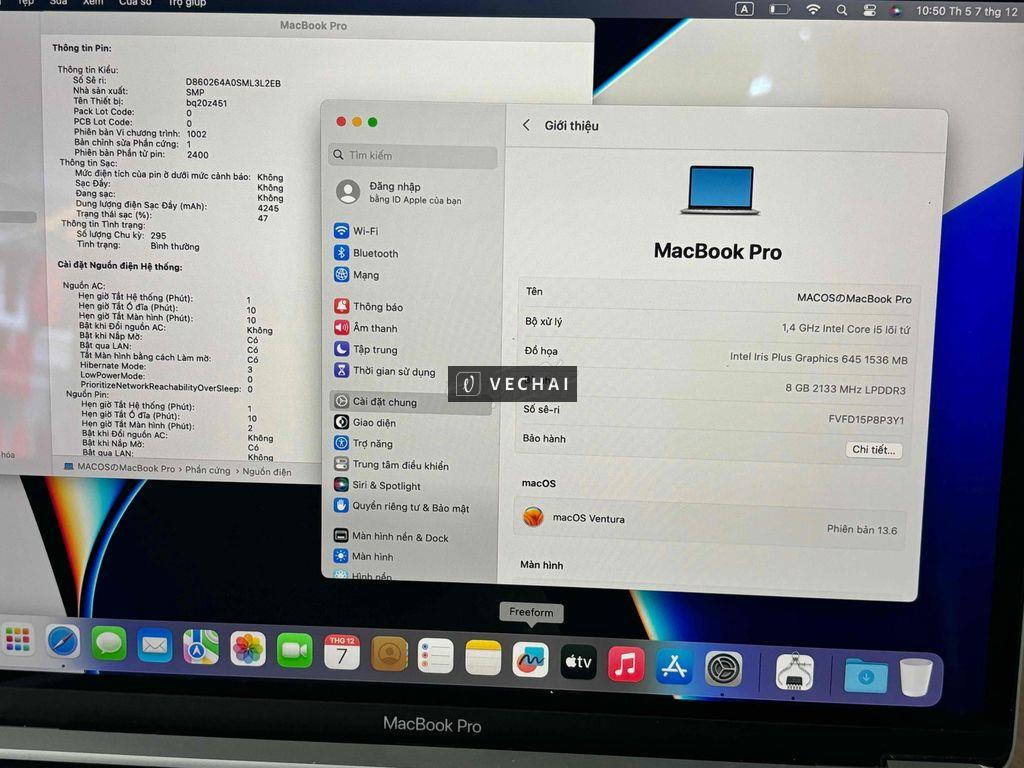 Macbook pro 2020 – 13.3 inch  🍒 core : i5 👉 Ram :