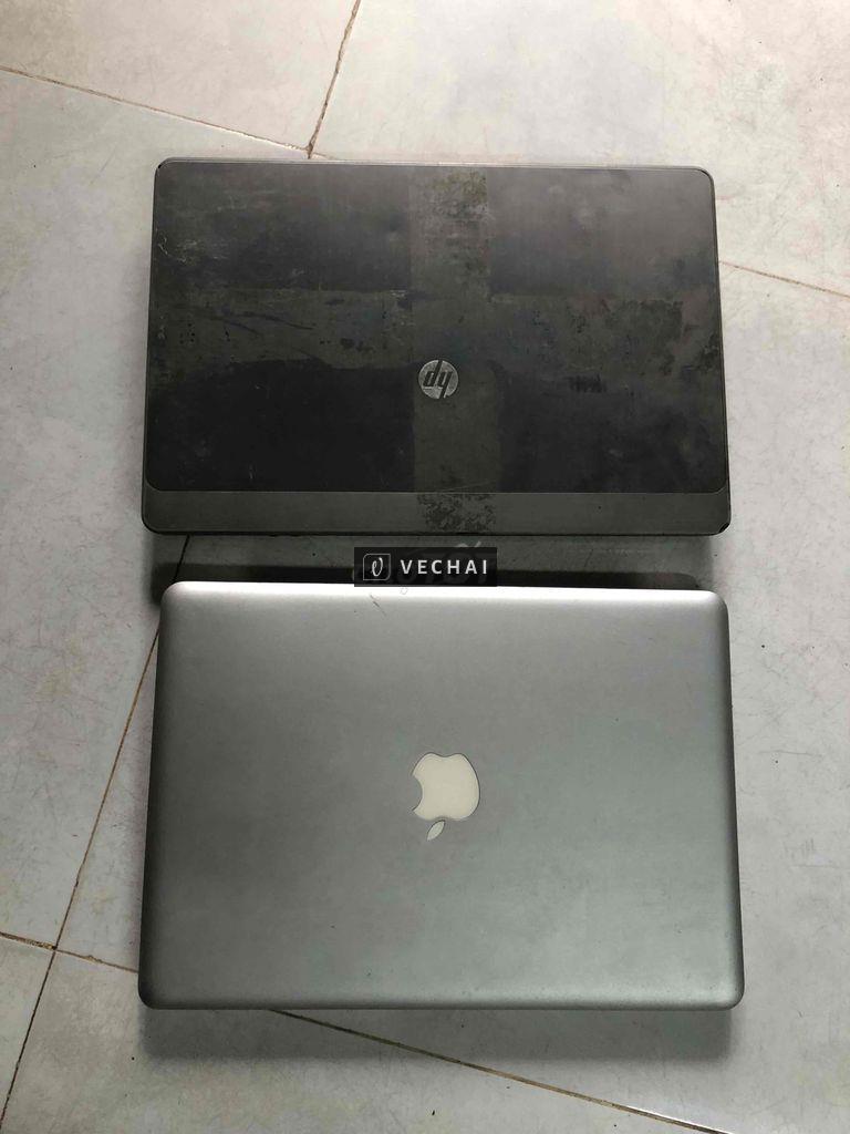 Cặp xác laptop macbook pro và hp core i3