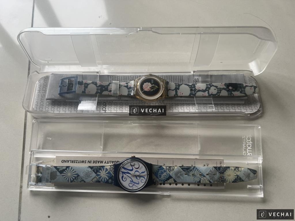 1 cặp đồng hồ Swatch chính hãng Thụy sỹ fullbox thanh lý giá rẻ