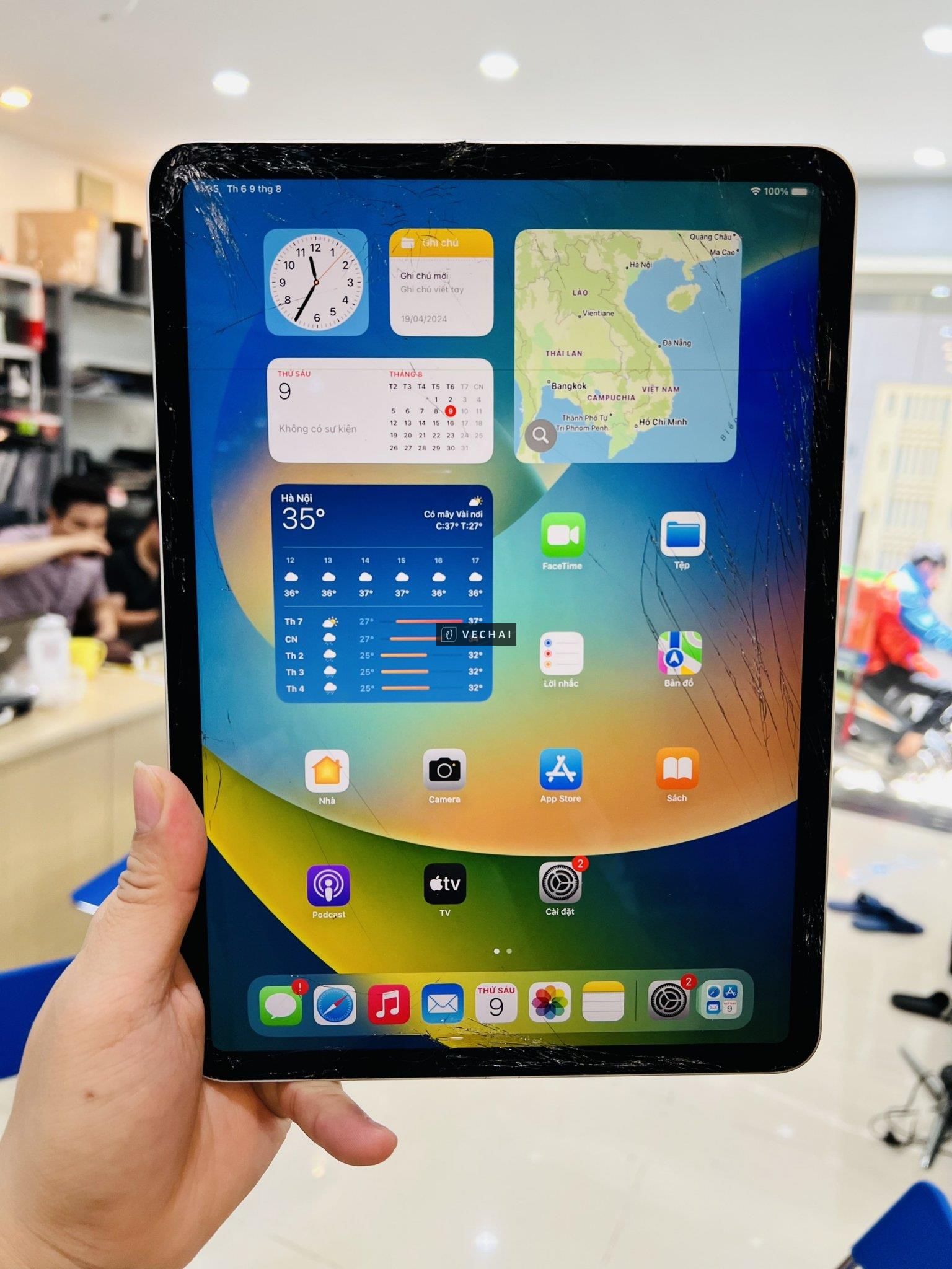 IPAD PRO 2018 64GB WIFI NỨT KÍNH THANH LÝ GIÁ RẺ CHO ANH EM – Tình trạng nứt kính, cảm ứng chỗ được