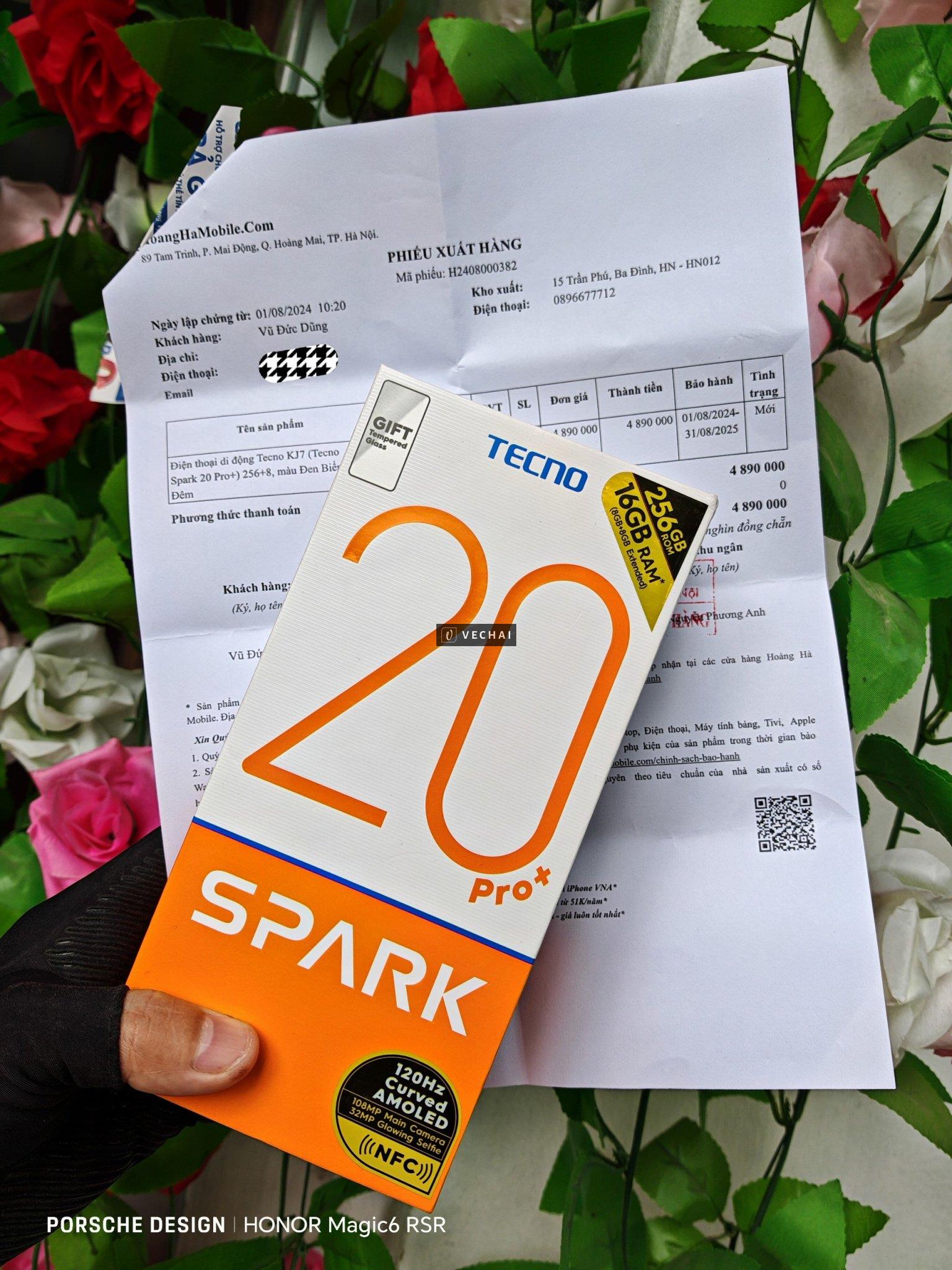 Tecno Spark 20 Pro plus 256G New Mới 100% GIAO LƯU