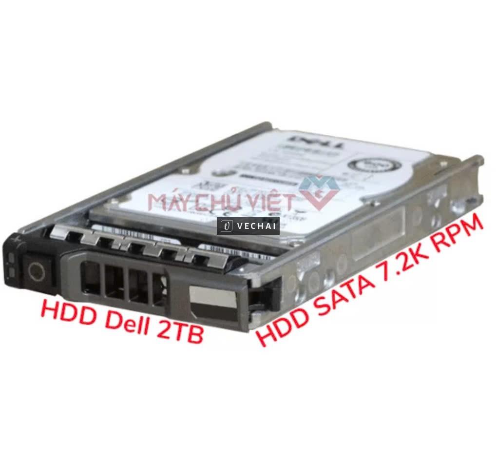 Ổ CỨNG SERVER HDD Dell 2TB 7.2K RPM SATA 6Gbps 3.5inch SIÊU BỀN – Có khe cắm cho server tiện lợi – e