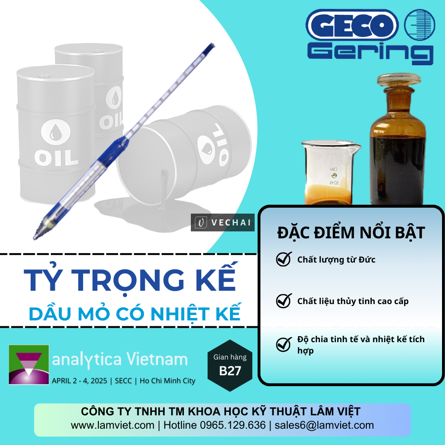 Tỷ Trọng Kế Cho Sản Phẩm Dầu Mỏ Có Nhiệt Kế – Geco Gering