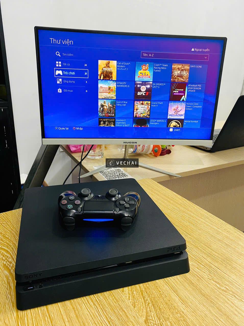 PS4 SLIM 1TB HACK FW 5.05 CÀI FULL 24 GAME  – Máy nguyên zin nguyên bản còn tem  – Hack fw 5.05 khôn